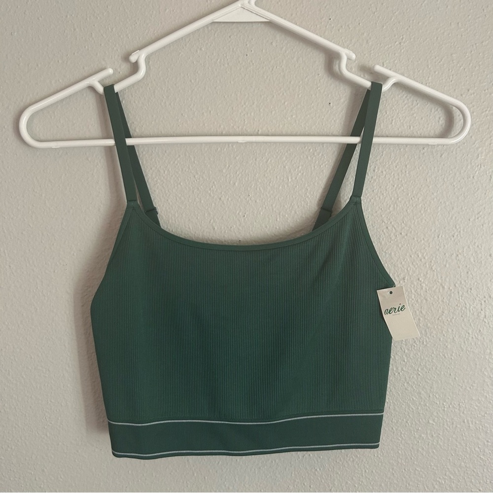 NWT Aerie Green Seamless Bra Top